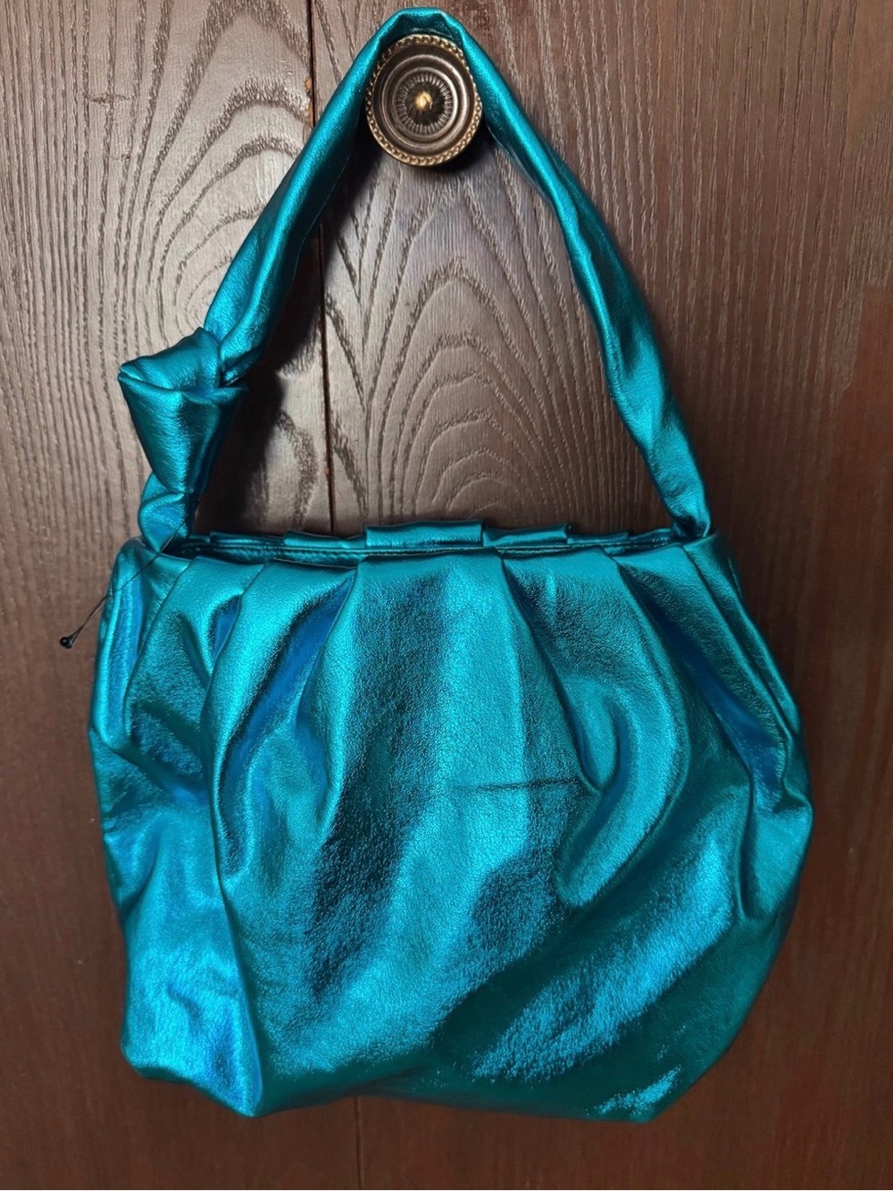 Free People Viva La Vegan Bag In Metallic Blue